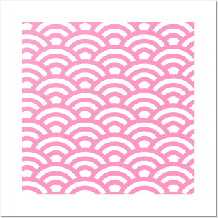 Red lines curves background pattern Posters and Art